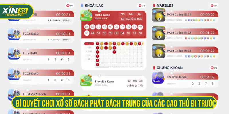Bí quyết chơi xổ số bách phát bách trúng của các cao thủ đi trước