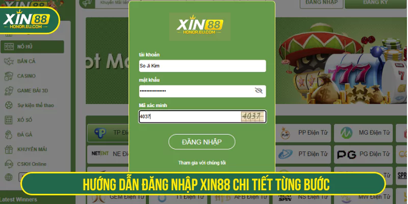Hướng dẫn đăng nhập XIN88 chi tiết từng bước