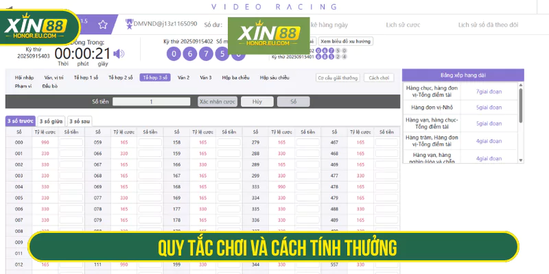 Quy tắc chơi và cách tính thưởng